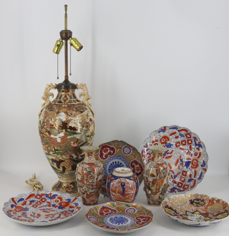 Appraisal: GROUPING OF JAPANESE SATSUMA PORCELAINS Collection of Japanese Satsuma porcelains