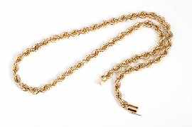 Appraisal: A ct gold twisted rope chain length approximately cm gms