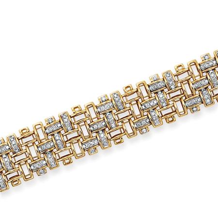 Appraisal: Gold and Diamond Bracelet Caravelli Estimate -