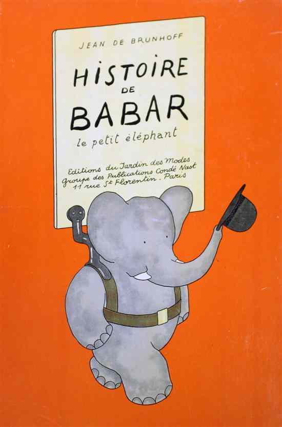 Appraisal: DE BRUNHOFF J HISTOIRE DE BABAR first edition with LE