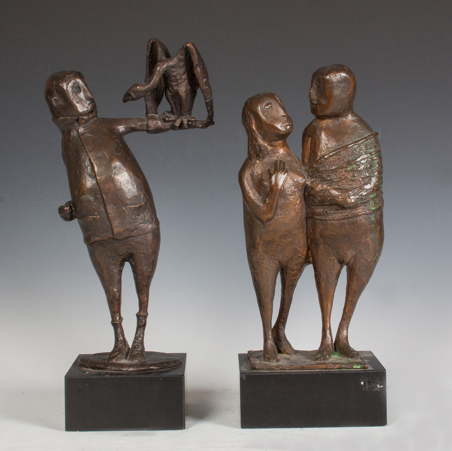 Appraisal: Clivia Calder Morrison American - Two Bronzes Wrong Bird a