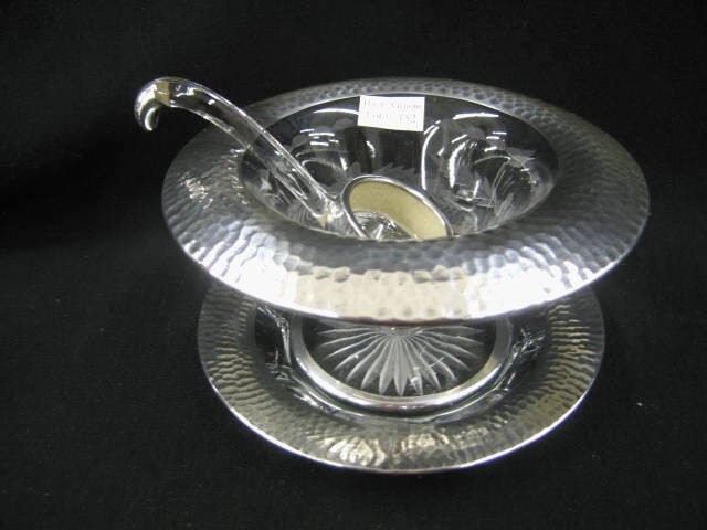 Appraisal: Silver Overlay Pcs Mayonaise Set attributed to Heisey