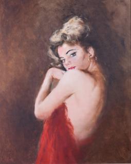 Appraisal: Pal Fried Portrait of a Dancer Oil on Canvas Pal