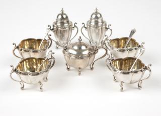 Appraisal: English sterling silver Walker Hall spice set - Sheffield each