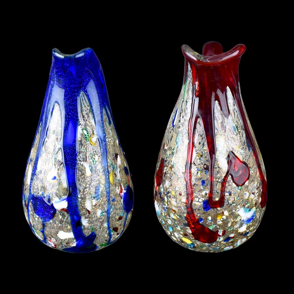 Appraisal: Two Vintage Murano Art Glass Pitchers Two Vintage Murano Art