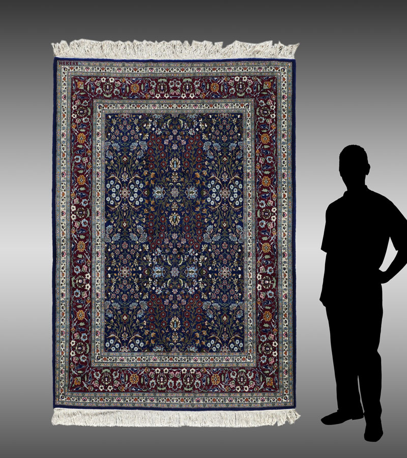 Appraisal: APPROX - YR OLD TURKISH HEREKE HAND KNOTTED WOOL RUG