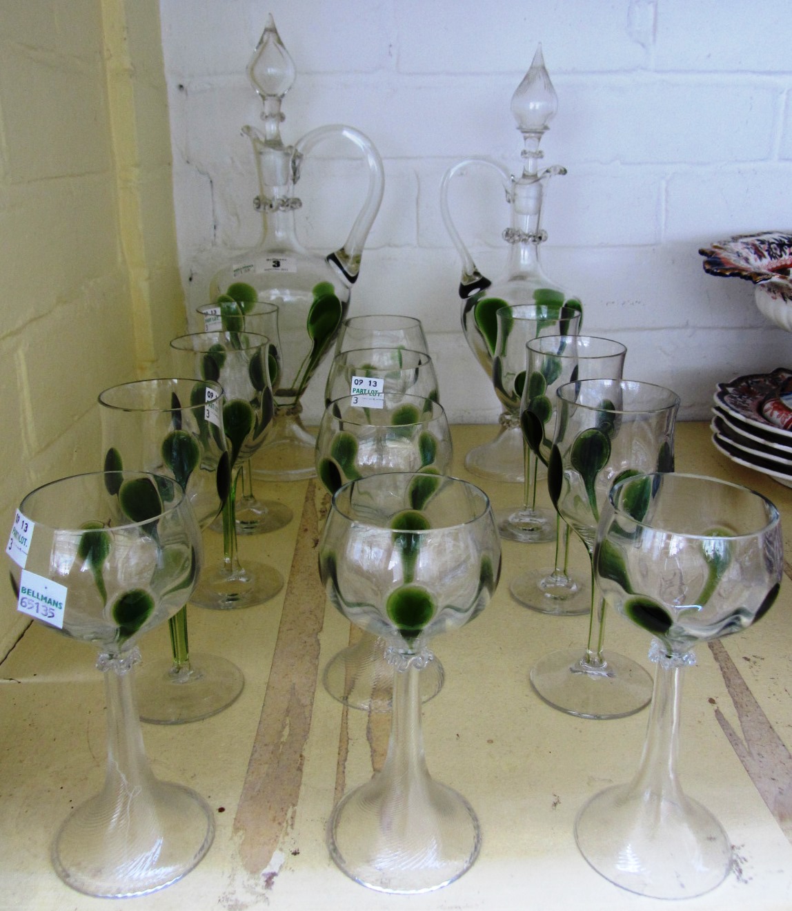 Appraisal: A composite suite of glassware th century probably German or