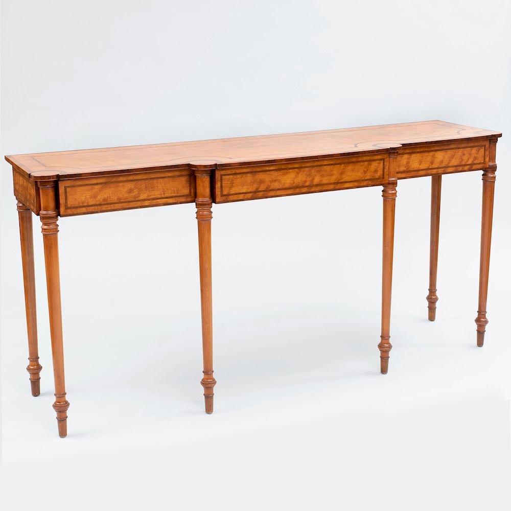 Appraisal: Late George III Inlaid Satinwood Serving Table x ft in