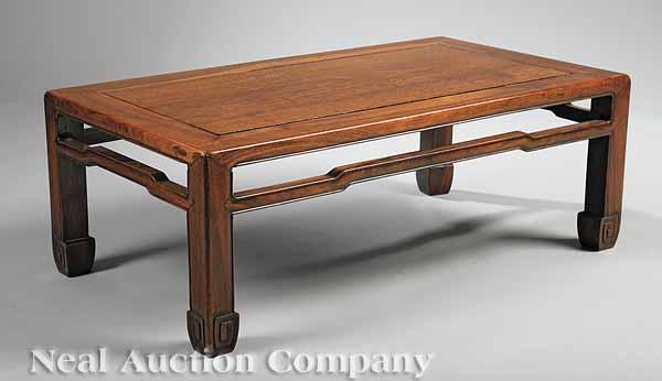 Appraisal: An Antique Chinese Rosewood Low Table th c the rectangular