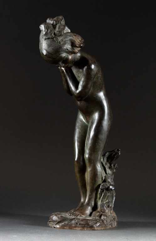 Appraisal: Rachel Marshall Hawks American b Female Nude fountain figure bronze