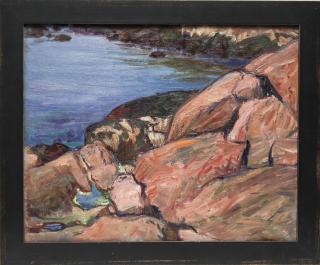 Appraisal: Agnes Millen Richmond American Impressionist rendering of a rocky shoreline