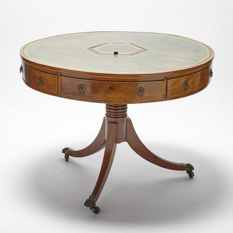 Appraisal: Regency Mahogany Rent Table early th century the tooled leather