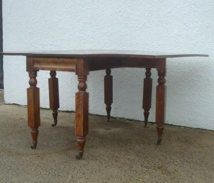 Appraisal: Empire Drop Leaf Dining Table Nice patina From a Greenwich