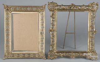 Appraisal: Two brass picture frames '' x ''and '' x ''