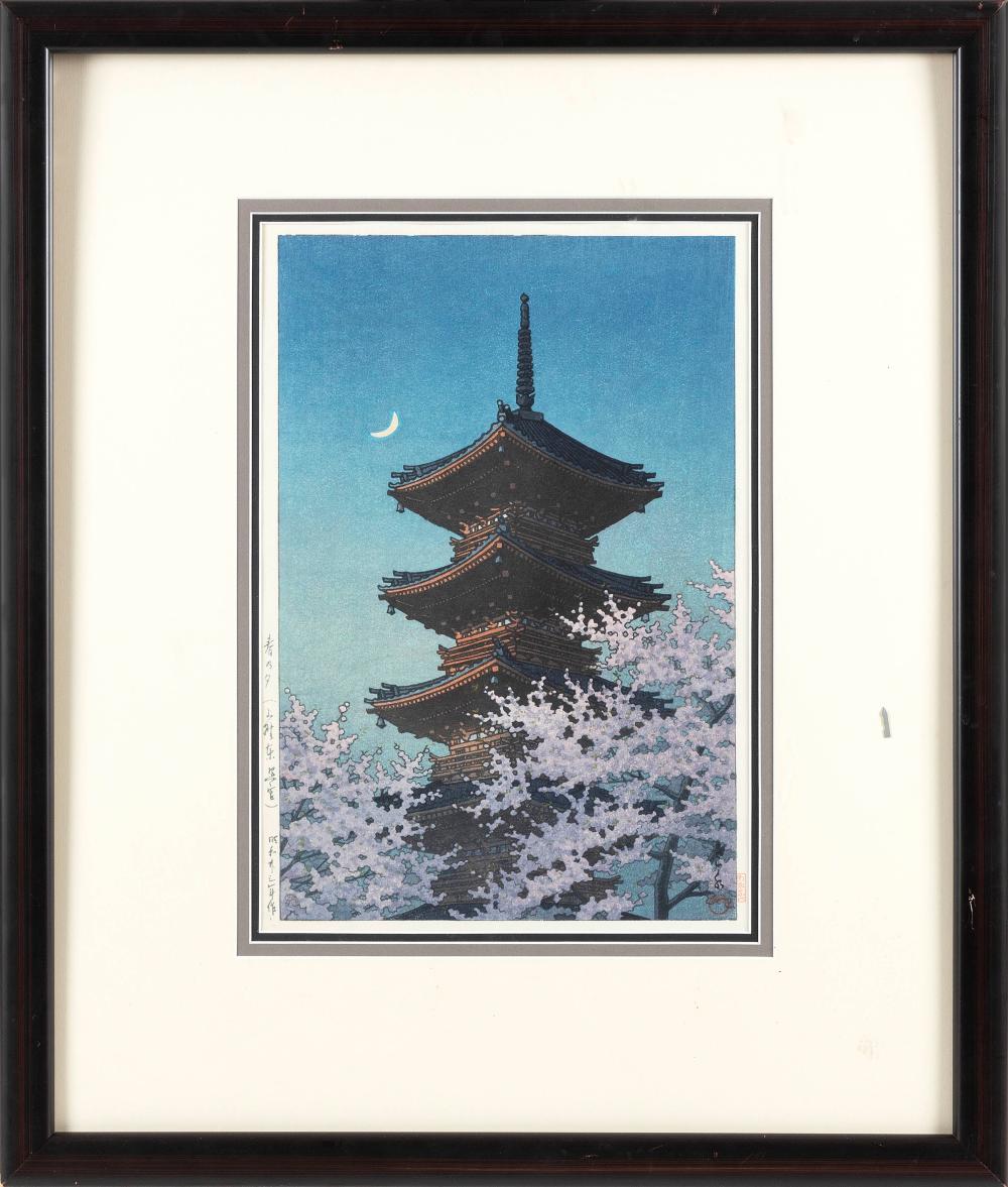 Appraisal: KAWASE HASUI JAPAN - SPRING EVENING AT TOSHOGO UENO WOODBLOCK