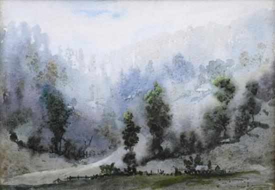 Appraisal: W Blamire Young - Olinda Vale watercolour signed 'BLAMIRE YOUNG'