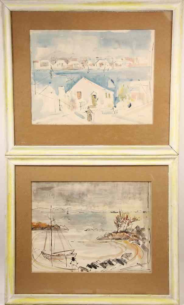 Appraisal: SET OF WATERCOLORS - Tropical Scenes by Alfred Birdsey Bermuda