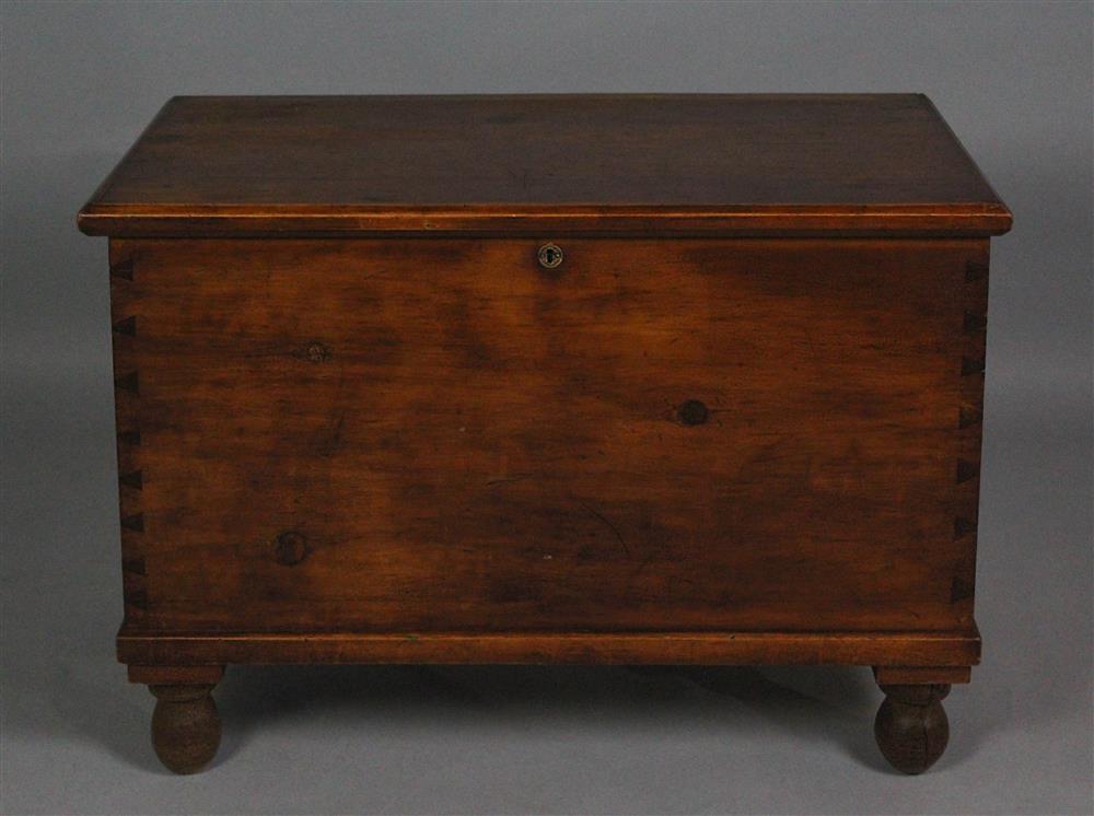 Appraisal: SHERATON STYLE CHERRY BLANKET CHEST LATE TH EARLY TH CENTURY