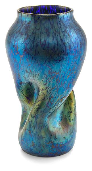 Appraisal: A Loetz iridescent twisted glass vase circa height in cm