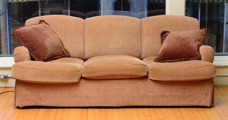 Appraisal: Contemporary Three-Seat Upholstered Sofa in x ft x in Estimate