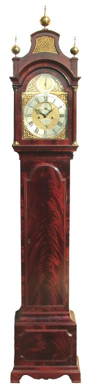 Appraisal: Good mahogany eight day longcase clock the brass arched dial