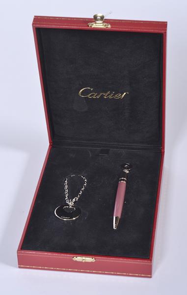 Appraisal: A PEN AND KEY RING SET BY CARTIER