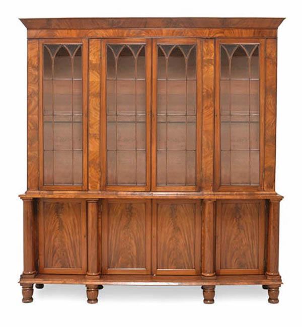 Appraisal: A FINE QUALITY WILLIAM IV MAHOGANY LIBRARY BOOKCASE