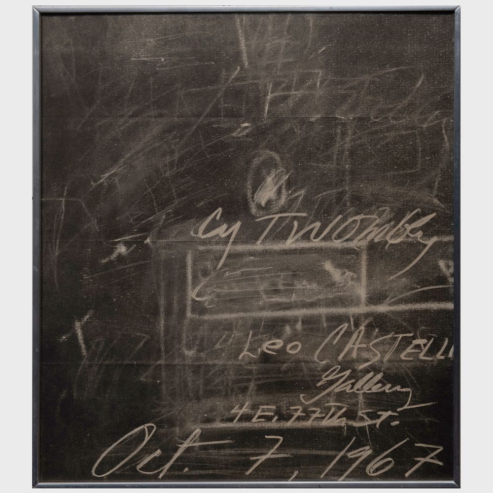 Appraisal: After Cy Twombly - Leo Castelli Gallery Poster Offset lithograph