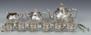 Appraisal: Chinese Export Silver Tea Set pcs Chinese export silver tea