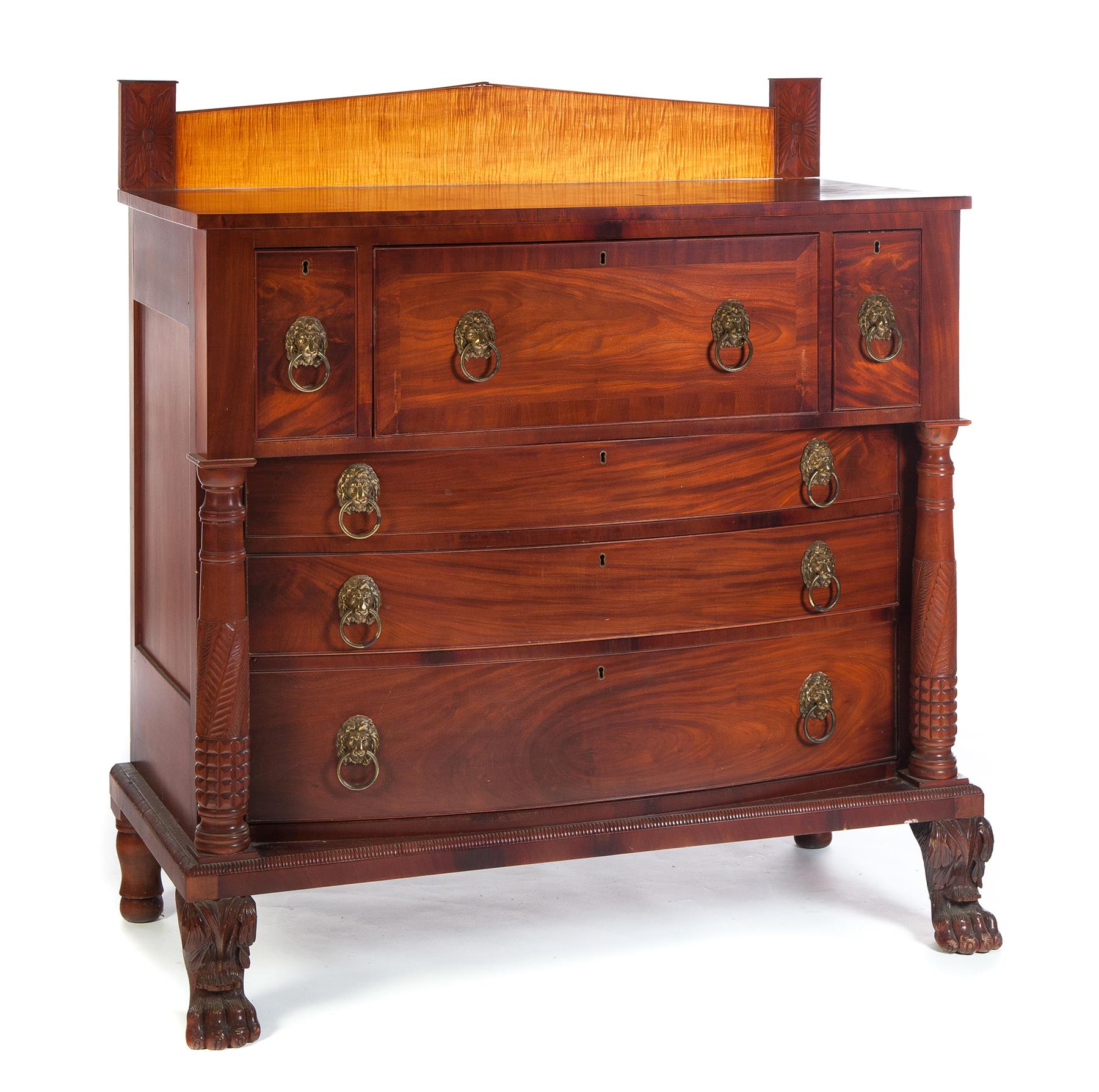 Appraisal: AMERICAN EMPIRE BUTLER'S DESK Possibly New York ca - mahogany