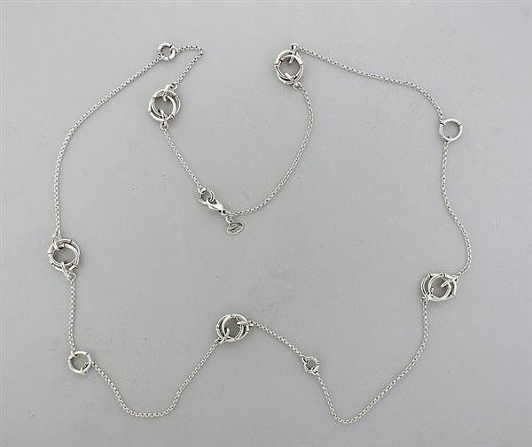 Appraisal: John Hardy Bamboo Sterling Silver Station Necklace METAL Sterling Silver