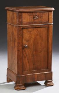 Appraisal: French Louis Philippe Carved Walnut Nightstand French Louis Philippe Carved