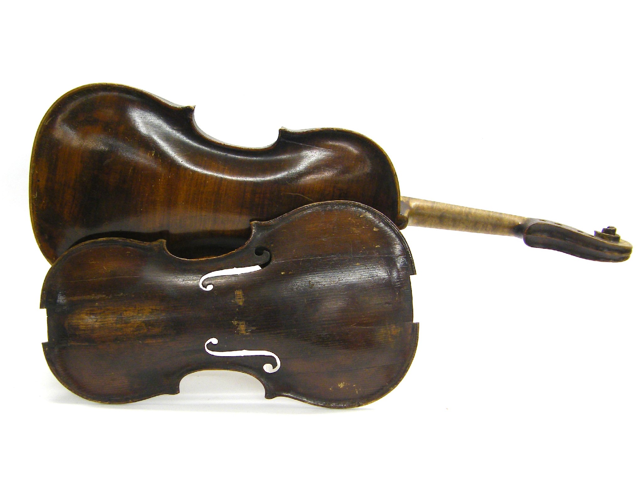 Appraisal: Interesting old violin in need of restoration labelled Jacobus Stainer