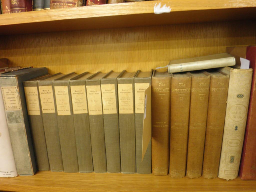 Appraisal: One shelf of mainly canvas bound books to include four