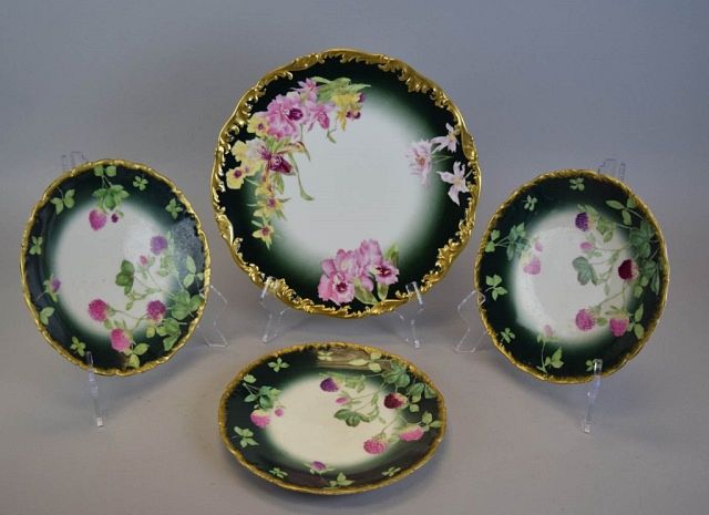 Appraisal: T V Limoges Plate Set Set of T V Limoges