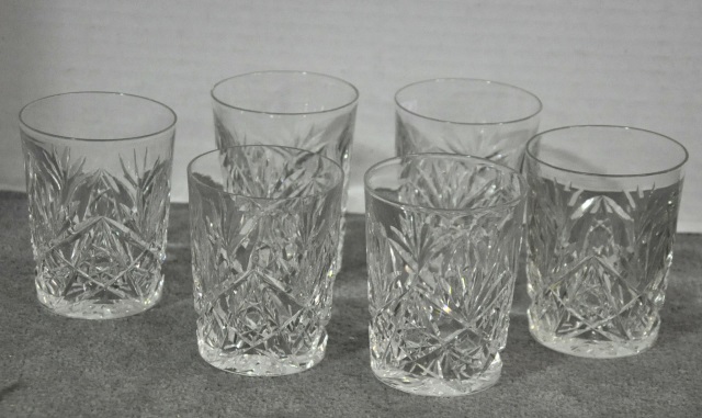 Appraisal: Set of Signed Hawkes Cut Glass Tumblers