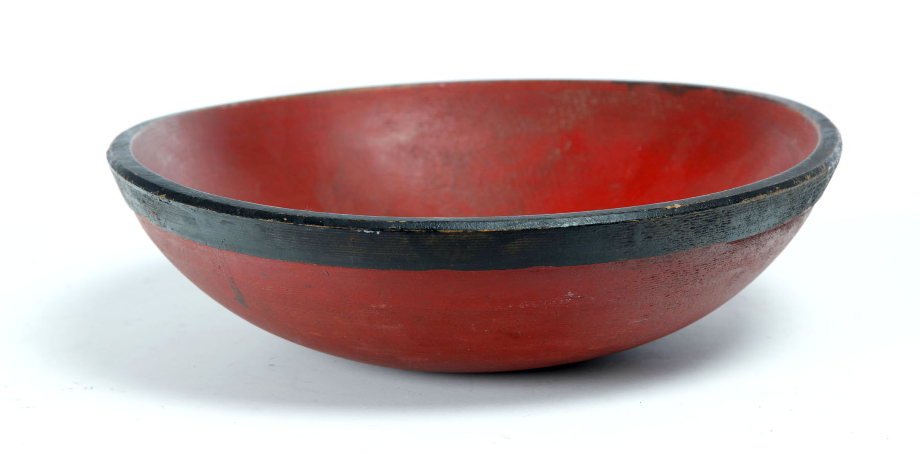 Appraisal: TREENWARE BOWL American th century Later red and black paint