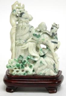 Appraisal: Chinese Carved Hardstone Figure of an Immortal Shou Lao God