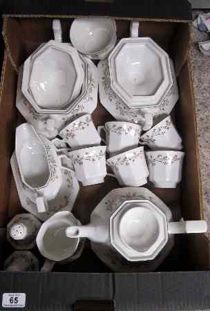 Appraisal: Tray of Johnson Bros Eternal Beau including Soup Tureens Teapot