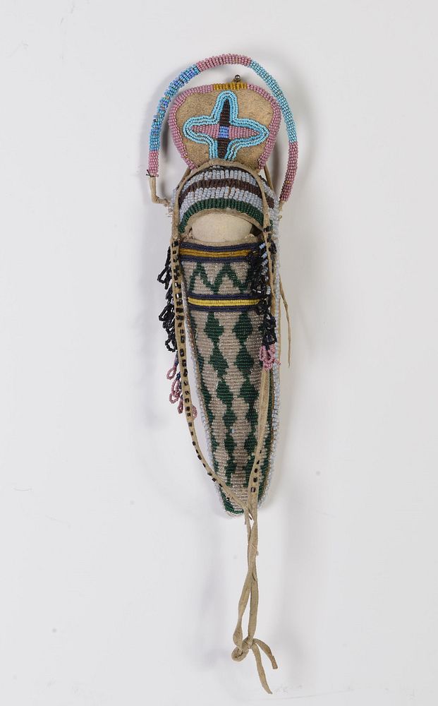 Appraisal: Northern Plains Beaded Miniature Cradleboard Northern Plains Beaded Miniature Cradleboard