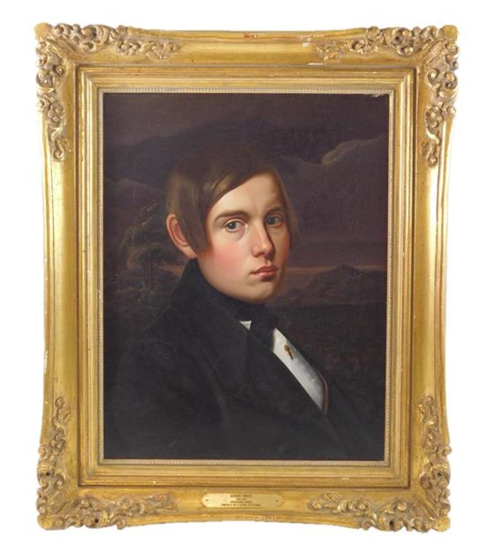 Appraisal: Attributed to Robert Street by plaque American - Portrait of