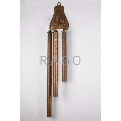 Appraisal: HANDEL Copper sconce with chimes Meriden CT ca Stamped HANDEL