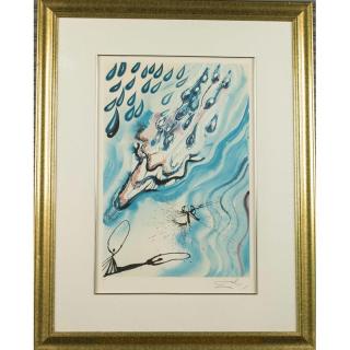 Appraisal: Salvador Dali Reproduction Lithograph Framed color lithograph based on the