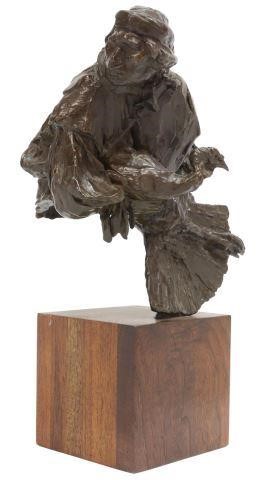 Appraisal: Western patinated bronze sculpture To the Ceremony signed verso Carlson