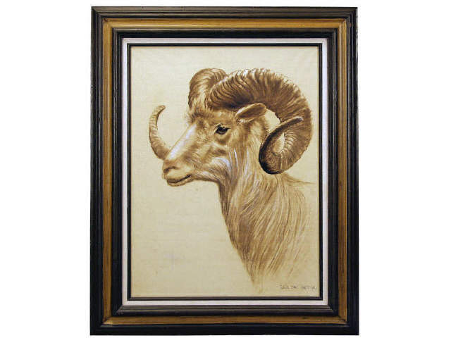 Appraisal: Original art work of big horn ram by noted Arizona