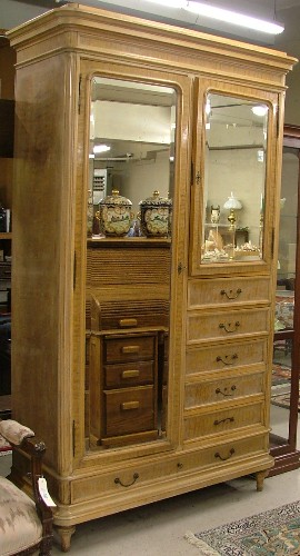 Appraisal: LOUIS XV STYLE WARDROBE French c in left and right