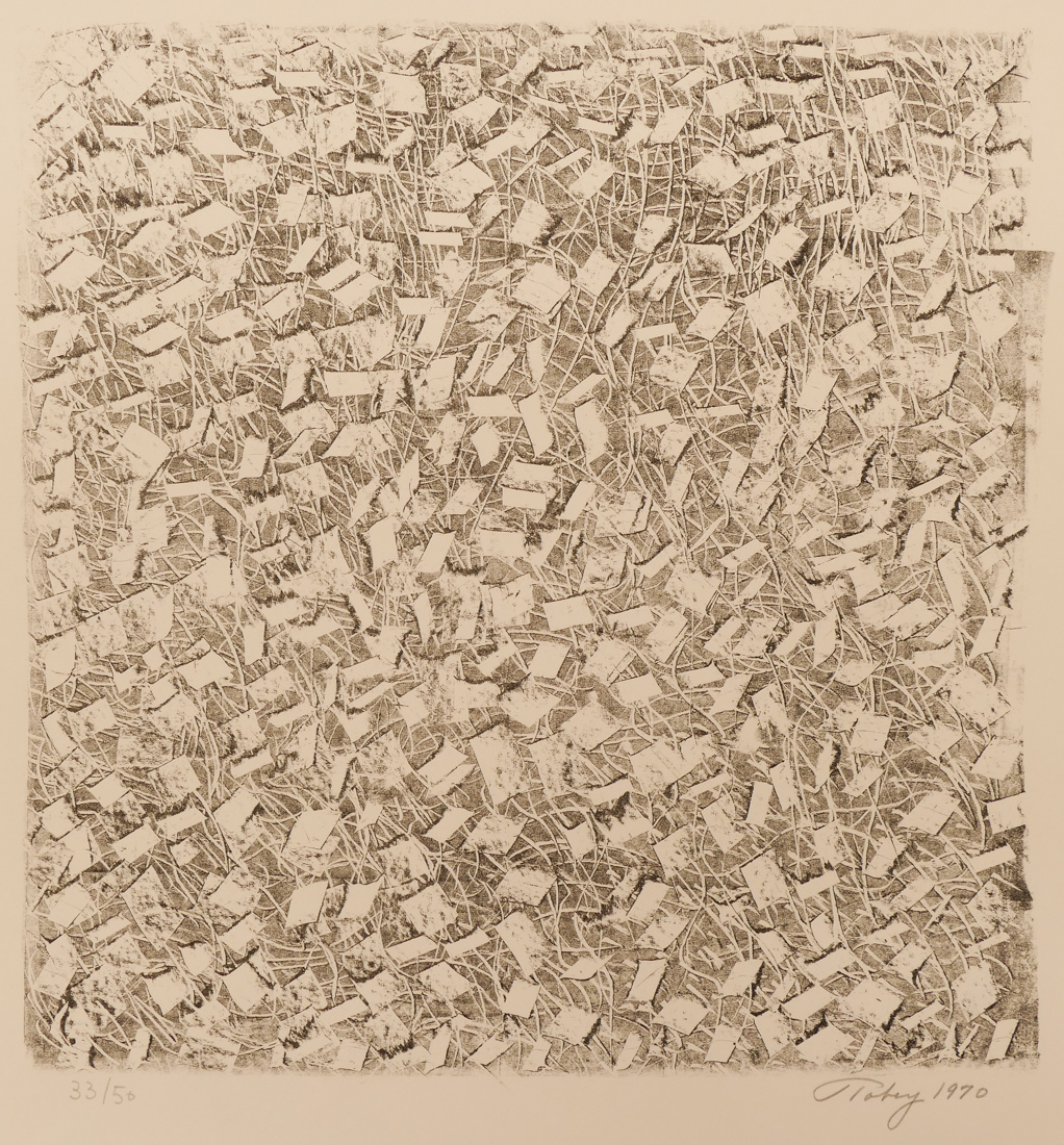 Appraisal: Mark Tobey - Washington ''Abstract'' Kites Lithograph ''x '' Sheet