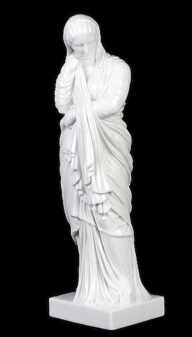 Appraisal: A white figure of Pudicitia probably Doccia early th century