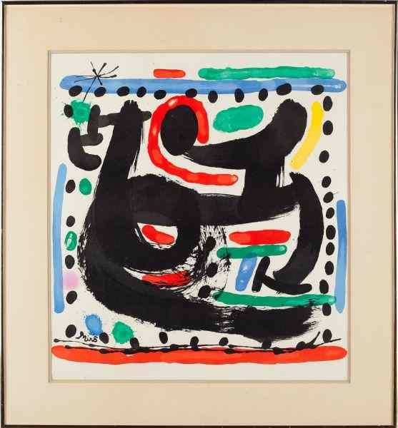 Appraisal: Joan Miro Sp - Lithographsigned in print lower left presented