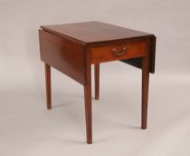 Appraisal: Signed Drop Leaf Pembroke Table A lovely mahogany table with